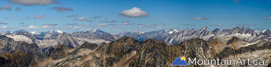 purcell mountains panorama from mt loki kaslo bc
