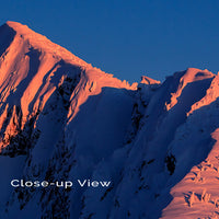 Ymir peak alpenglow digital artisan painted photo
