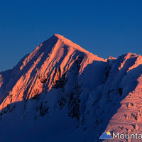 Ymir Peak pink sunset alpenglow digital painting by Lucas Jmieff