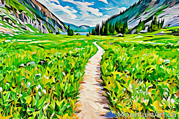 kokanee glacier park trail to kokanee lake nelson bc Lucas Jmieff mountain art
