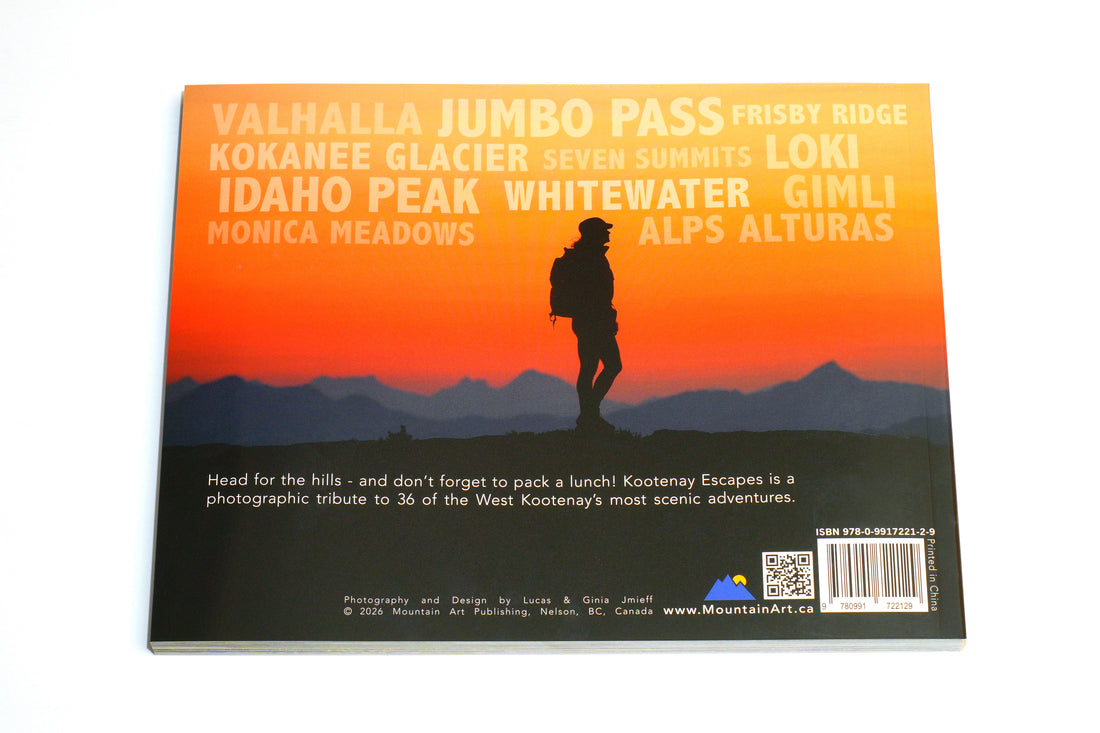 kootenay escapes book back cover by lucas and ginia jmieff west kootenay scenic adventure book