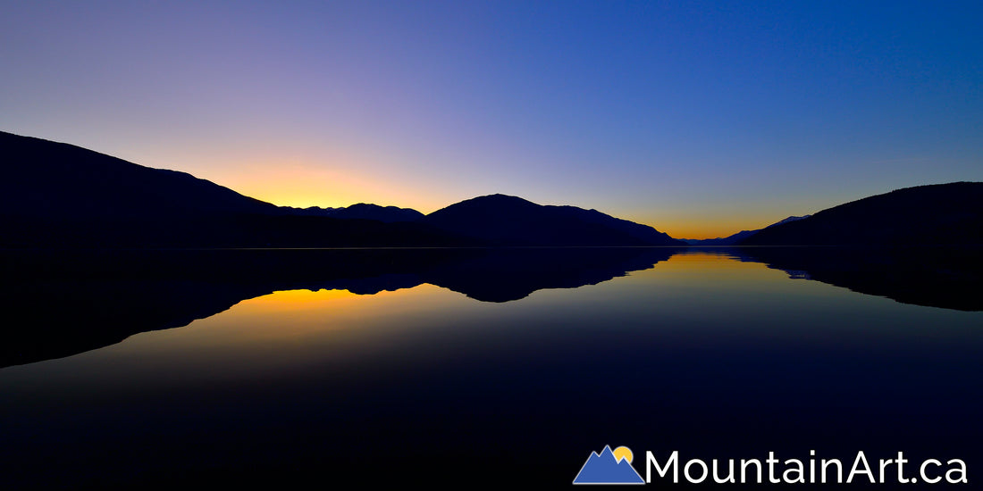 sunset on kootenay lake garland bay kaslo bc