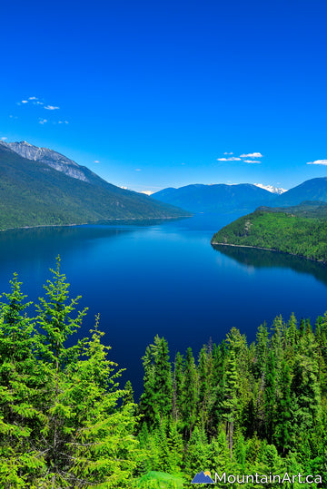 slocan lake summer view from cape horn bluffs