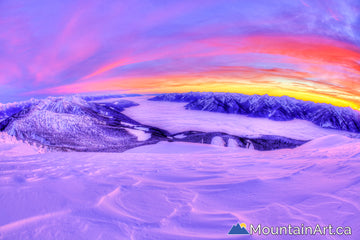 alpenglow sunset winter kaslo bc kokanee glacier selkirk mountains