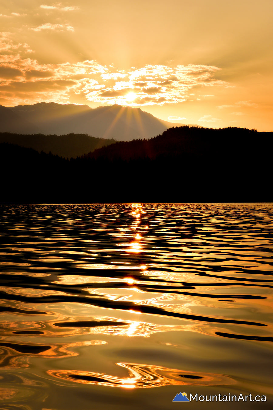 duncan lake sunset near glacier creek purcell bc