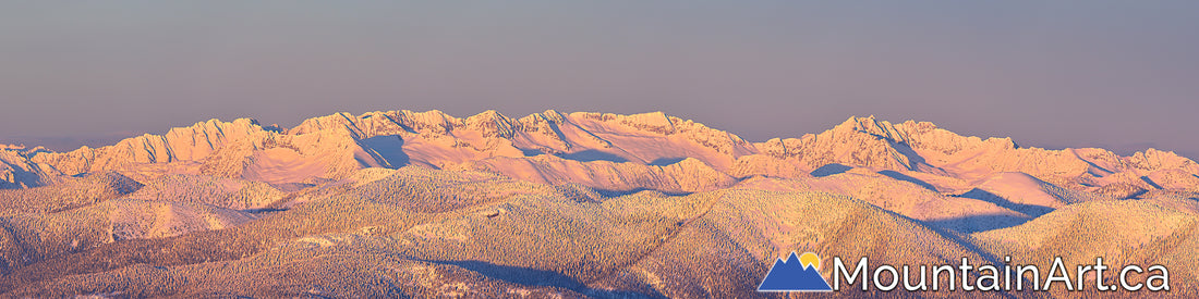 kokanee glacier park winter sunset panorama alpenglow nelson bc