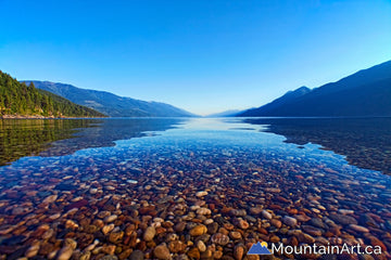 pebbles on the shore of kootenay lake pilot point bc