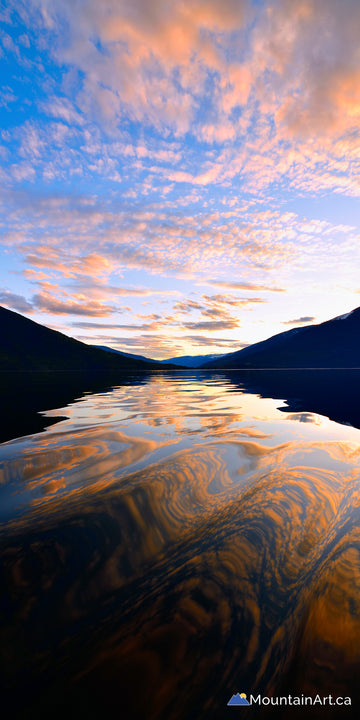 kootenay lake sunset over balfour bc 