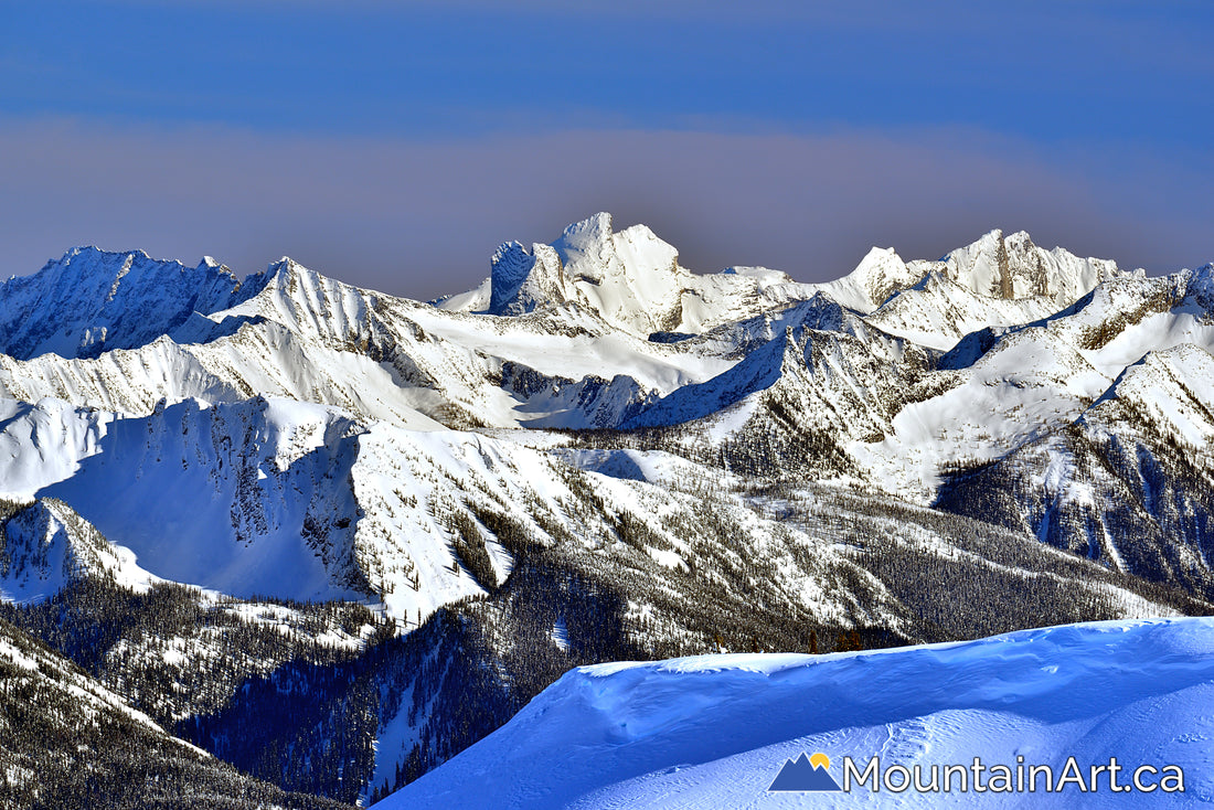 the leaning towers winter purcell mountains bc