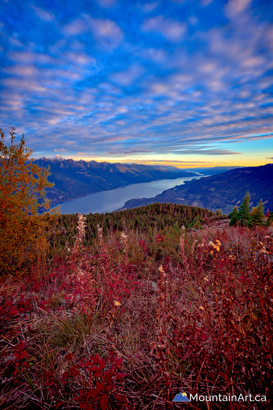 mt buchanan lookout view kootenay lake purcell mountains kaslo bc