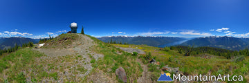 mt buchanan panorama above kootenay lake and purcell mountains kaslo bc