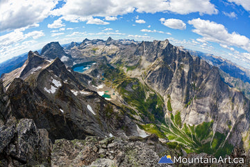 Mt Dag Summit and Mulvey basin in Valhalla Park, BC.