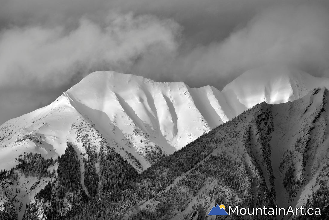 snow covered mt willet above kootenay lake purcell mountains bc