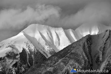 snow covered mt willet above kootenay lake purcell mountains bc