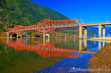 nelson bc orange bridge lakeside park on kootenay lake bc