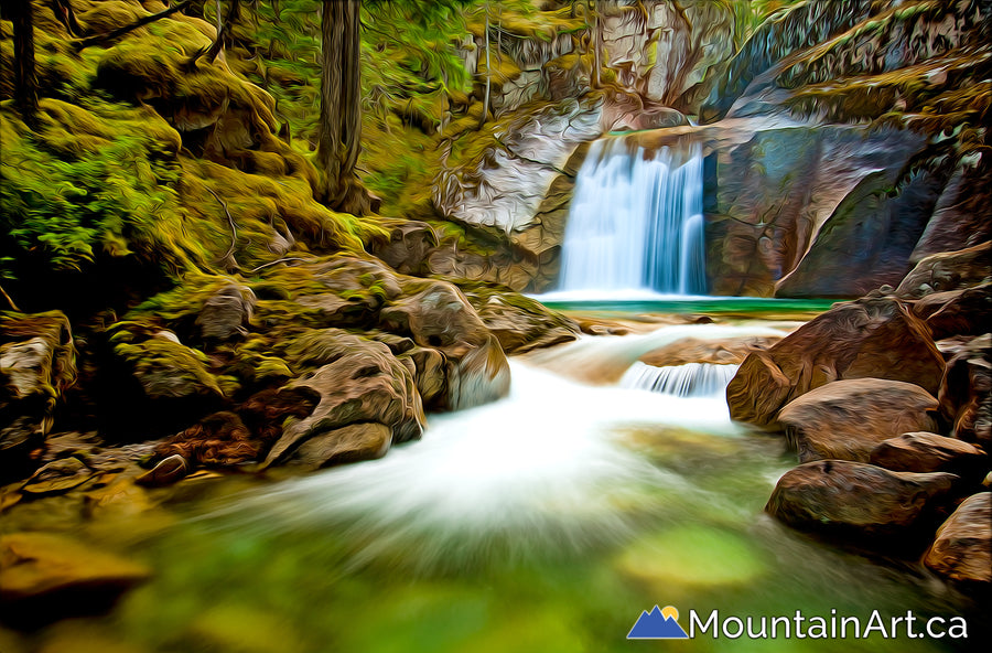 Nemo Creek Falls in Valhalla Park on Slocan Lake, BC