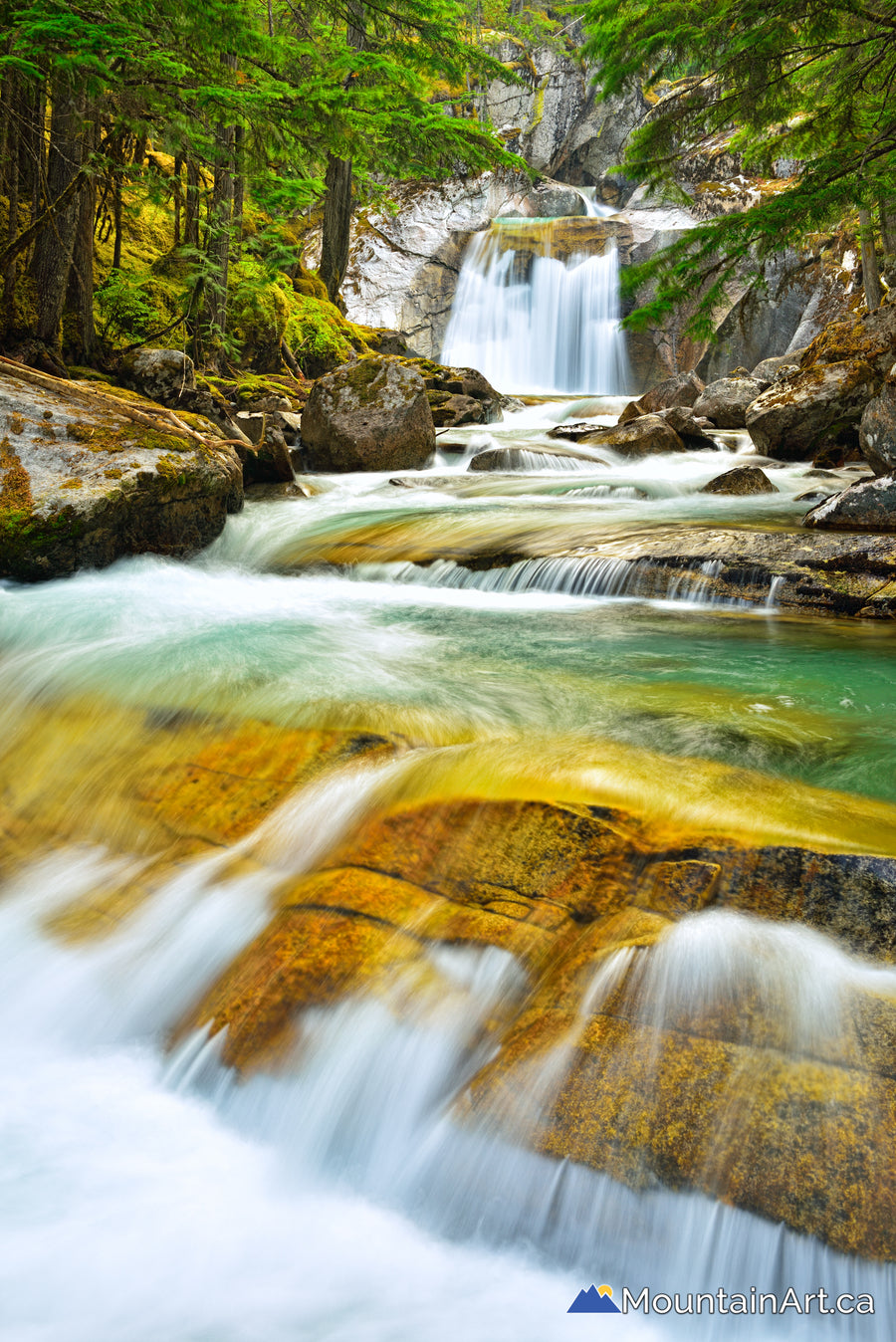 nemo creek waterfall in valhalla park near slocan lake bc