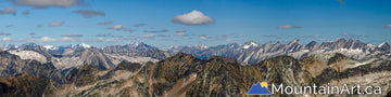 purcell mountains panorama from mt loki kaslo bc