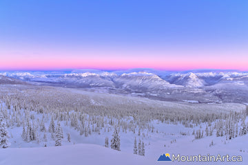 purcell mountains alpenglow winter duncan lake glacier creek bc