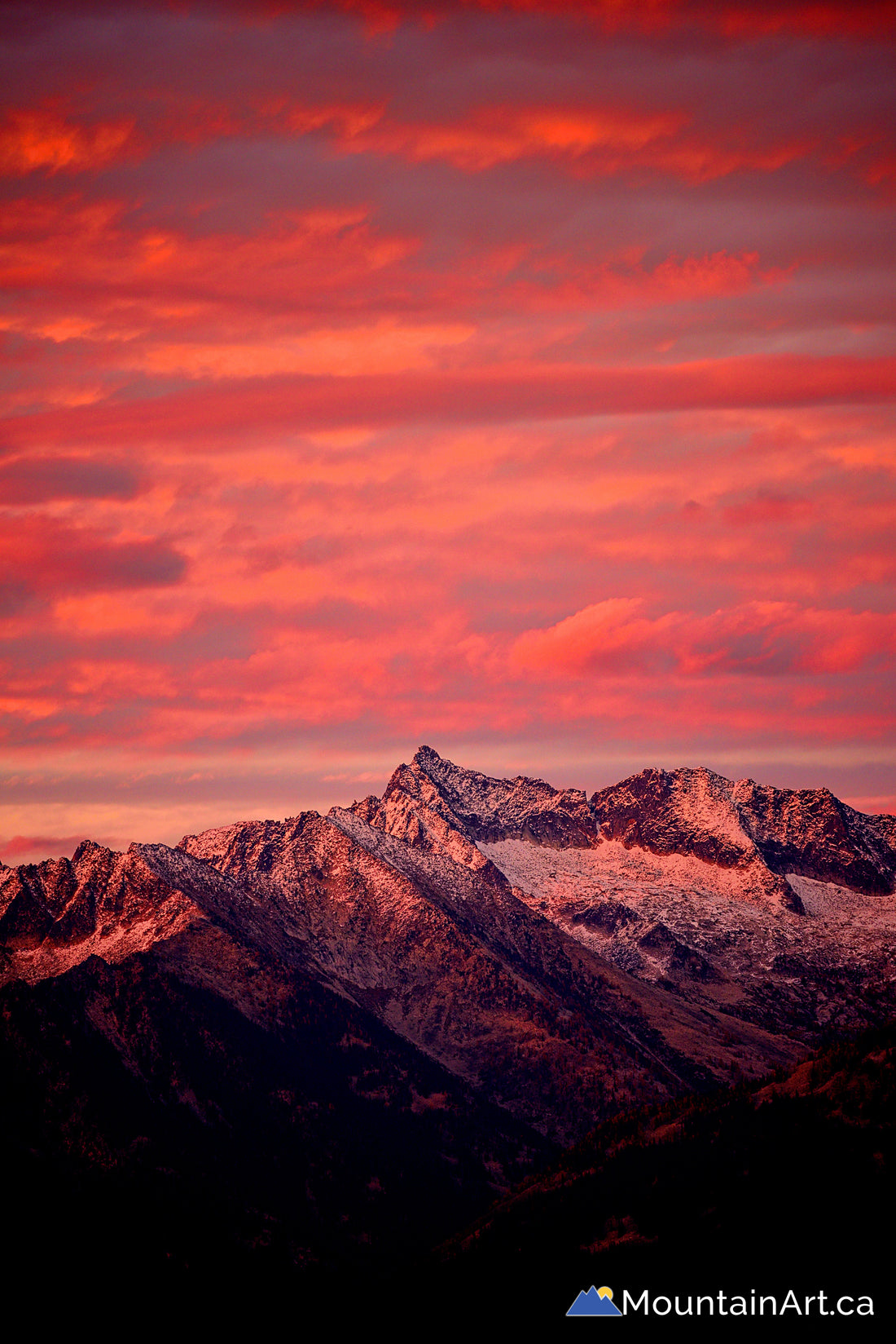 sunset-clouds-purcell-mountains-fresh-snow-kaslo-bc