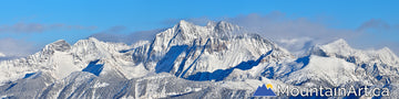 purcell mountain rugged winter panoramic of emperor peak bc