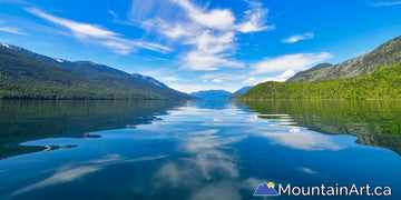 slocan lake glassy springtime evans creek silverton bc