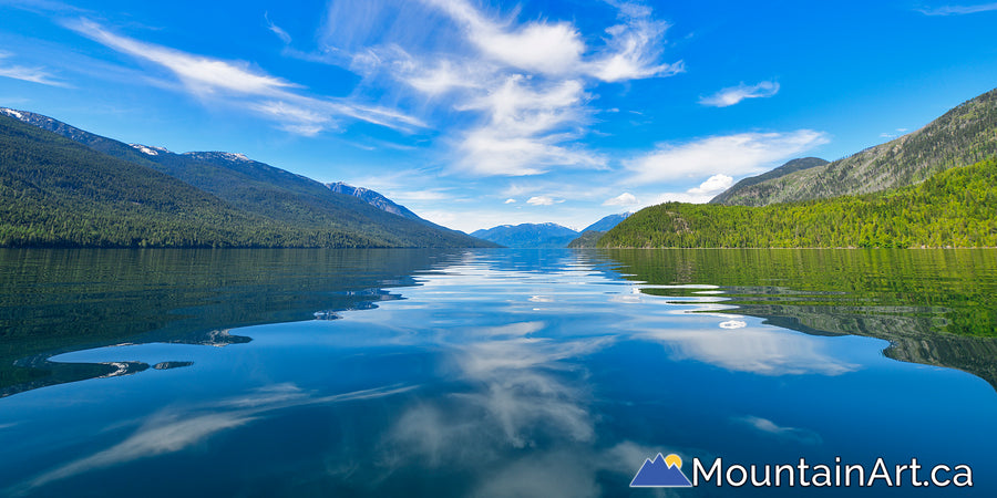 slocan lake glassy springtime evans creek silverton bc