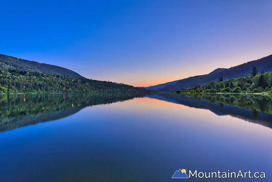 taghum bc evening on Kootenay river lake nelson bc