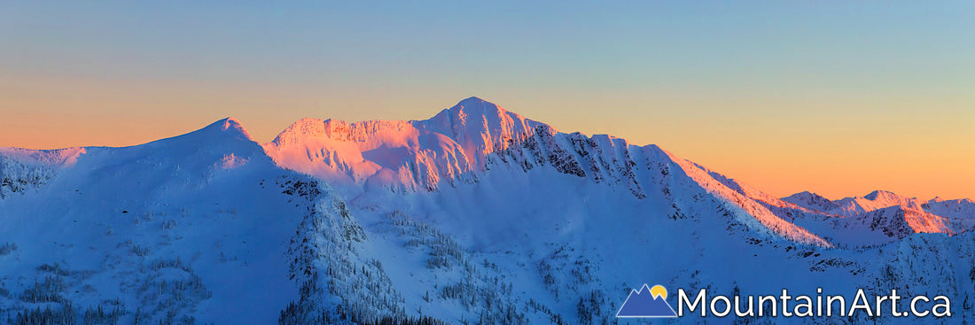 ymir bowl alpenglow panorama of whitewater ski resort backountry nelson bc